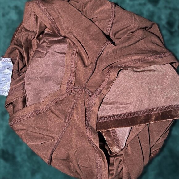 Delia's Velour Slit Mini Skirt Brown Dolls Kill Medium - Picture 7 of 8